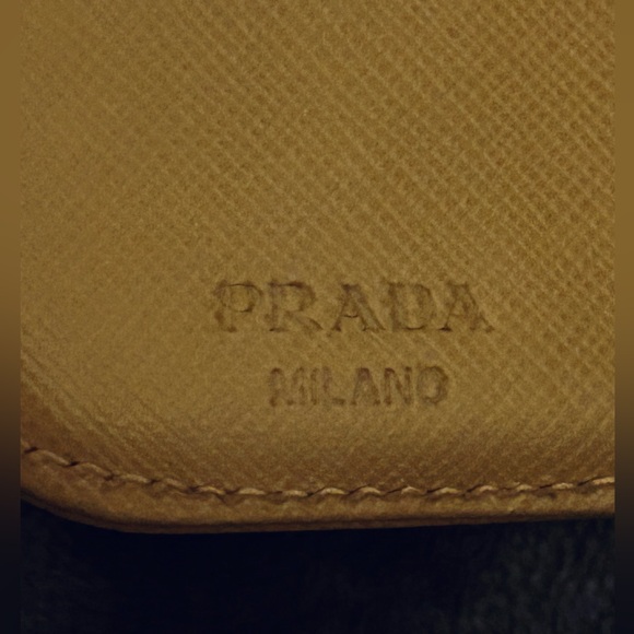 Prada Beige/Camel color Compact wallet - Picture 5 of 12